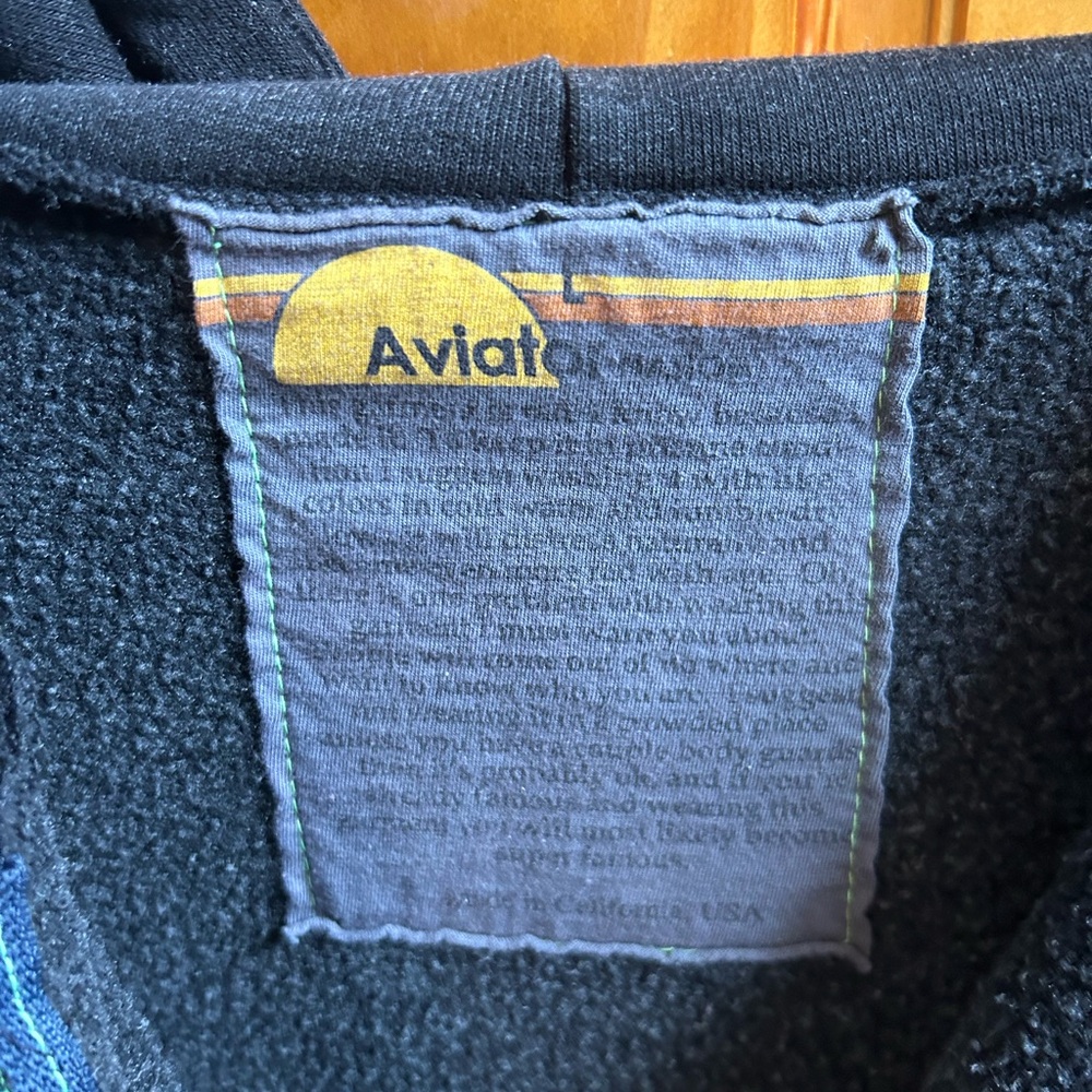 AVIATOR NATION 5 STRIPE ZIP UP HOODIE - CHARCOAL - Picture 2 of 2